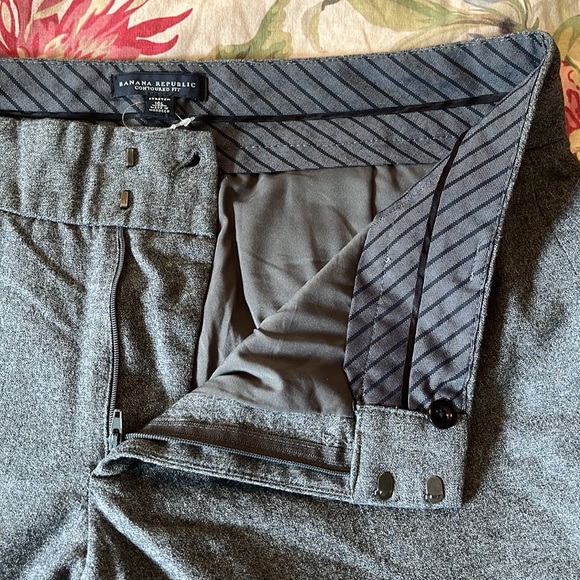 BANANA REPUBLIC Size 16L Tall 33"L Contoured Fit Stretch Wool Straight $118 NEW - Picture 13 of 15